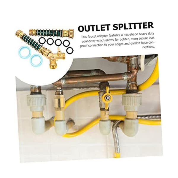 1 Set Vattenrörskoppling Vattenkranssplitter Vattenutloppssplitter Slangrulle Vatten slangkoppling