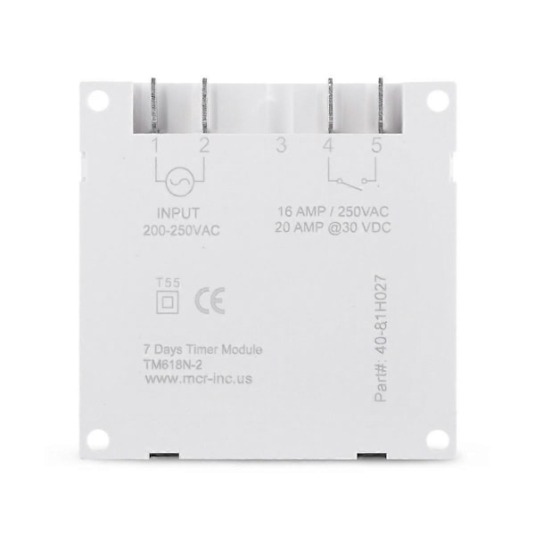 Tm618N-2 Lcd 1,6 Tommer Digital 220V Ac Programmerbar Timer Switch med Relæ Indeni og Nedtælling Ti
