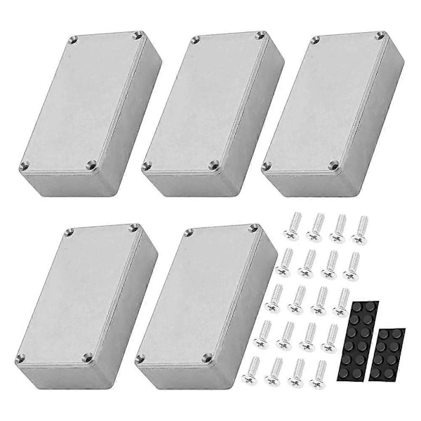 5 st Gitarr Effektpedal Kapsling Växelströmbrytare Låda