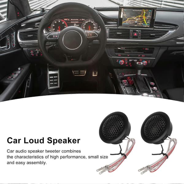 5cm/1.97in Dome Tweeter Højttaler Kit 12V 120W 2kHz?22kHz Frekvensområde Universal til Billaudsystem