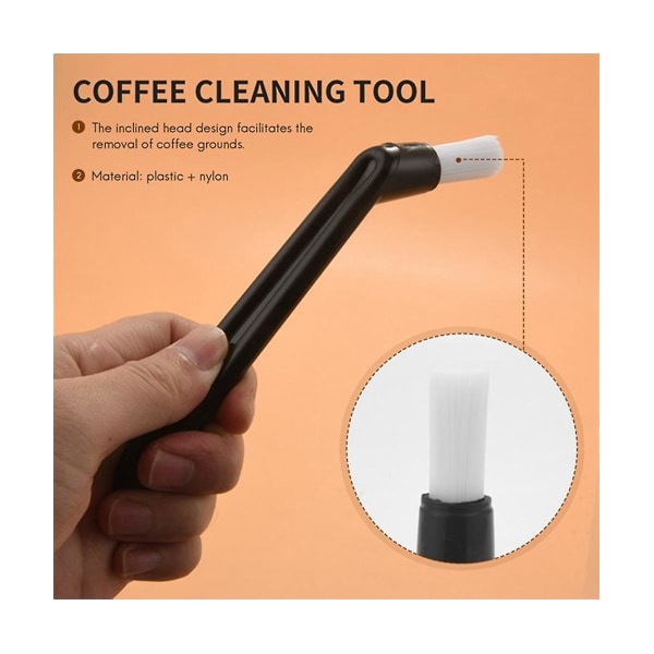 Kaffemaskin rengöringsborste Plasthandtag med nylon Espressoborste Kaffe Cleani