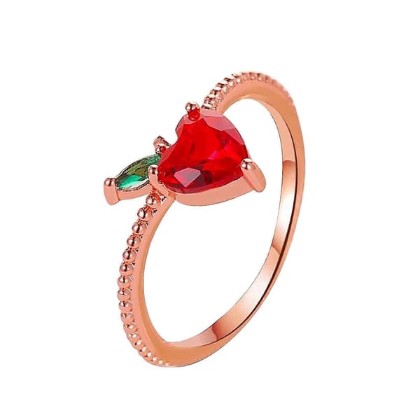 Dam Mode Kreativ Söt Fruktring Pekfingerring Hängsmycke Ring