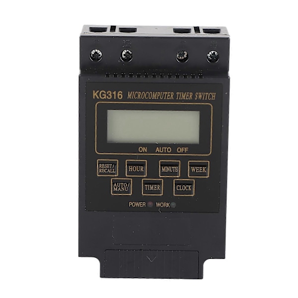 LCD Digital Timer Switch Mikrodatorkontroll Programmerbart Tidsrelä (AC220V) YEMAA