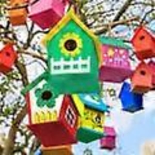Pyssel Fågelholk för Barn, DIY Fågelholk för Barn med 3 Fågelholkar, Pyssel för Barn 8 År Måla Själv, Spel för Flickor 10 År 6 År Gammal