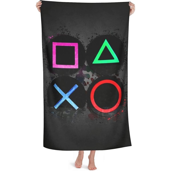 Playstation Joypad Bath Towel Beach Blanket Quick-Drying Microfibre Towel Travel Swimming Pool Yoga Fitness Exercise Boys/Girls