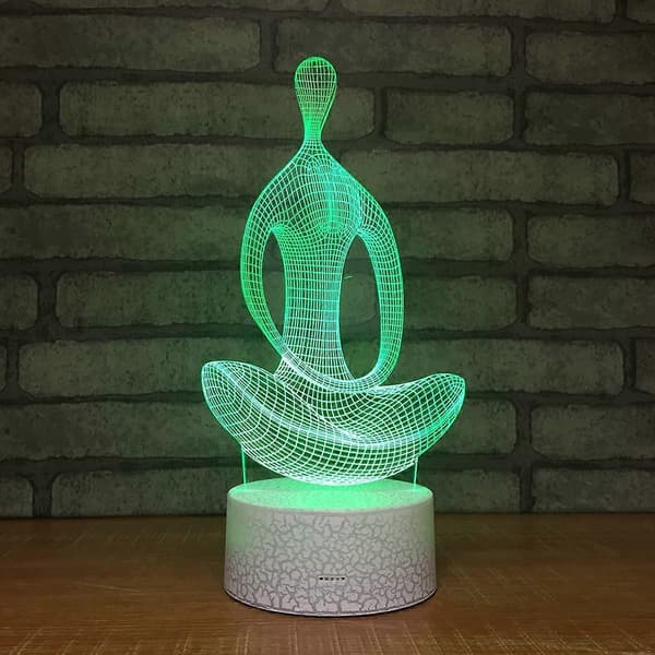 SBSG Nattlampe for barn, 3D-visualisering 7 farger + 16 farger endring Optisk illusjon Led berøringssensorlampe