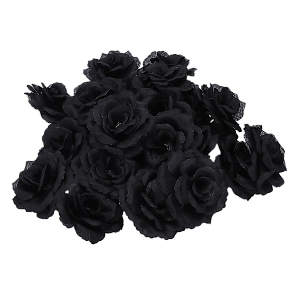 20 stk. Sorte Kunstige Silkeblomster til Fest Bryllup Hus Kontor Have