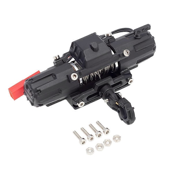 Metallisk Dubbelmotor Simulerad Vinsch för 1/10 RC Crawler Bil Axial SCX10 TRX4 D90 KM2 Uppgraderingsdelar A