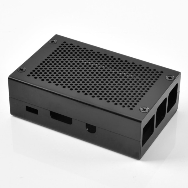 2x Raspberry Pi 3 Model B+ Kabinet Aluminium Kabinet Kompatibel med Raspberry Pi 3 Model B også (sort