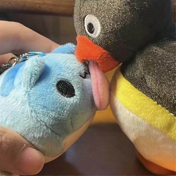 Plushdocka Söta Pingvin Bordsprydnad Plushdocka Leksak Figur Barnfödelsedagspresent Dekoration