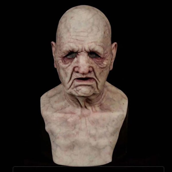 En anden mig - Den ældre Halloween-ferie Sjove masker Supersoft Gammel mand Voksen maske C