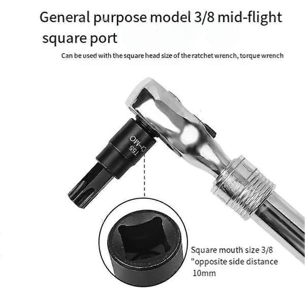 10 stk. Bit Sæt, Torx Hex Sping Stjerne Bits, T20-T60 med Premium -Mo Stål 3/8 Tomme Drev Forbedret Opbevaring