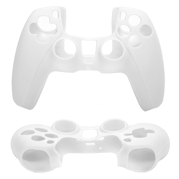 2 stk. Silikonetui deksel for PS5 Gamepad Støvtett Spillkontroller Beskyttelsesdeksel Hvit