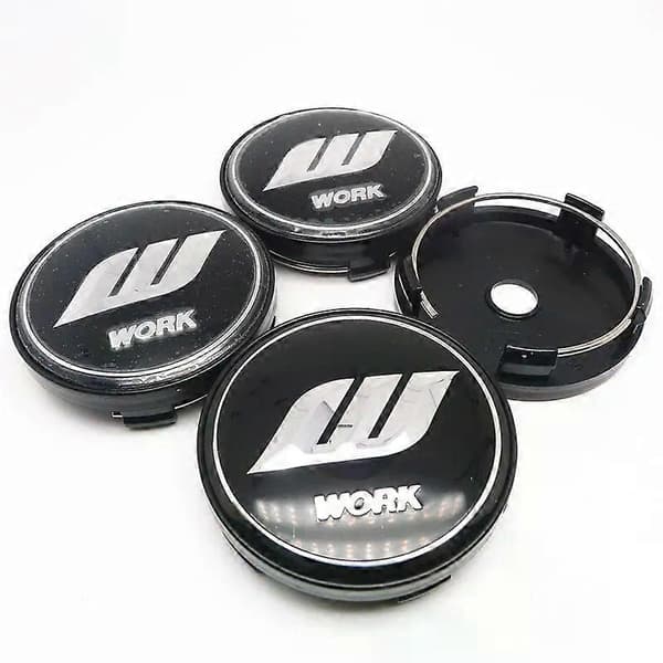 4 stk. 60 mm W Work Emotion Hjul Centerkapsel Nav Bil Styling Emblem Badge Logo Fælge Dækning Tilbehør E