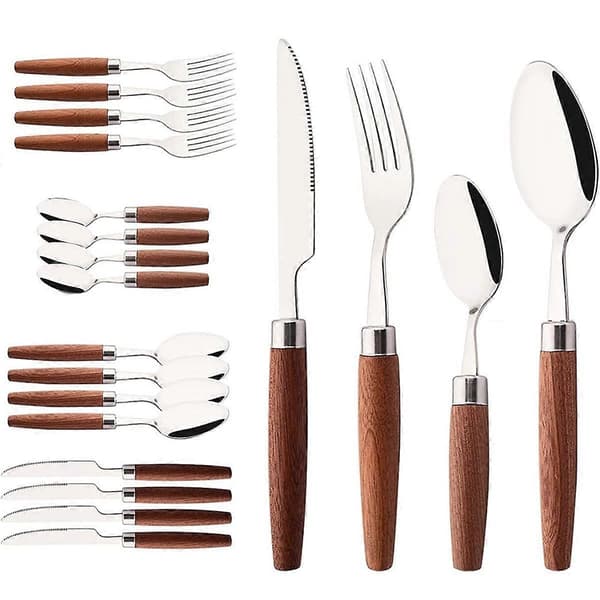 Bestickset med träimitation Western Bestick Kniv
