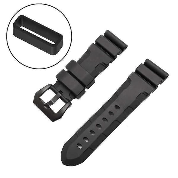 Valkoinen kellon rannekkeen korvaava pidikekumi pidike soljen pidin 22mm
