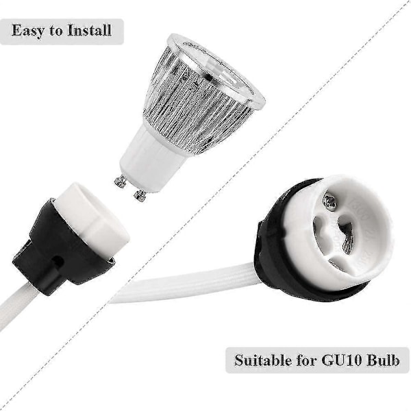 10 st GU10 Standard Glödlampssockel Terminal Lamphållare Och Kopplingsplint/brygga