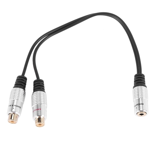 3,5 mm (1/8 tommer) Stereo Jack Hun til 2 Dobbelt RCA Hun Jack Stereo Audio Splitter Y Adapter Kabel