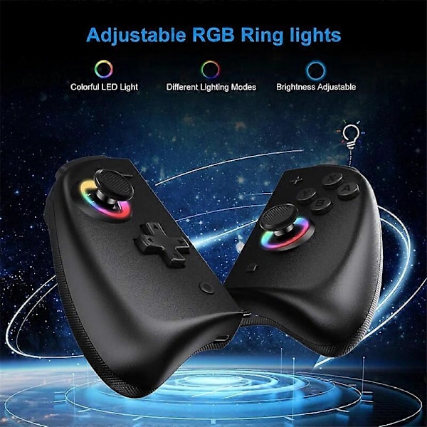 LinYuvo KS53 JoyPad För Nintendo Switch Trådlös Bluetooth-handkontroll Auto-Fire Gamepad-handkontroll Kompatibel Nintendo Joystick