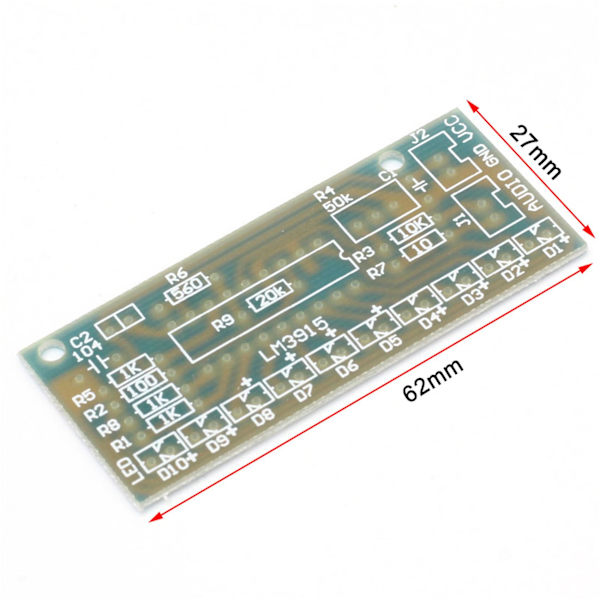 Lm3915 Lydnivåindikator DIY Kit Analysator Nivåindikator Kit