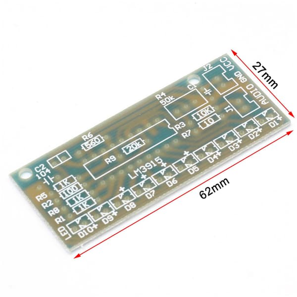 Lm3915 Lydniveauindikator DIY Kit Analysator Niveauindikator Kit