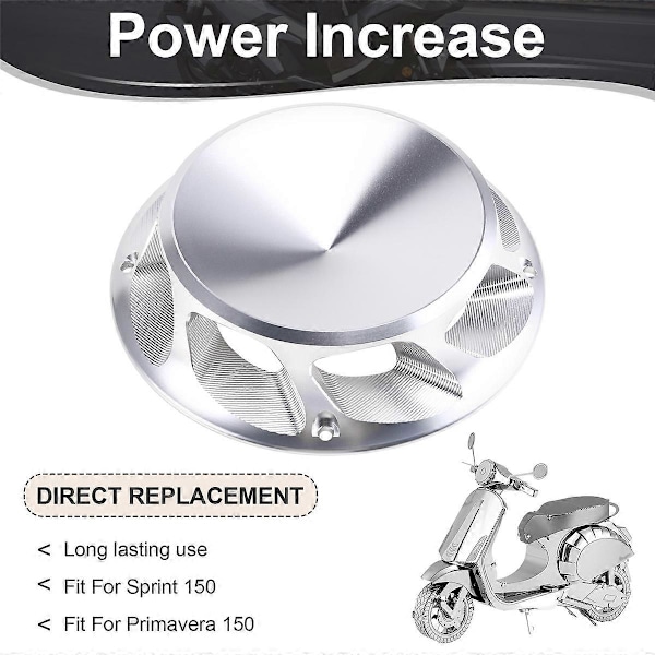 Motorkåpa Fläktkåpa Skydd Radiatorskydd för Vespa Silver