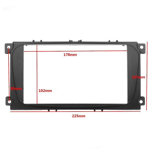 2 Din bil DVD-radio ramme for Focus Ii C-max stereo panel dash montering dobbel Din fascia installasjonssett