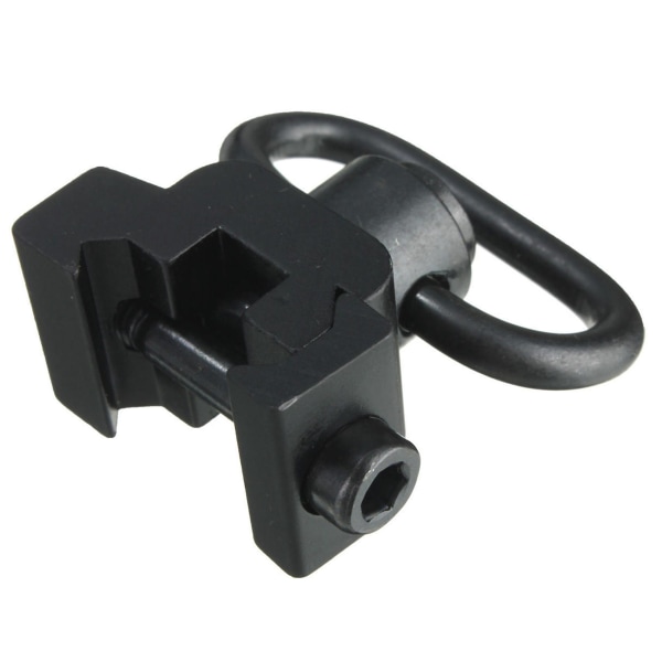 2x Snabbfäste QD Slunga Swivel Fäste W/ 20mm Picatinny Railfäste Svart