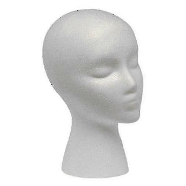 Skum Mannekeng Parykk Hode Display Hatt Caps Parykkholder - Hvit Styrofoam Hode