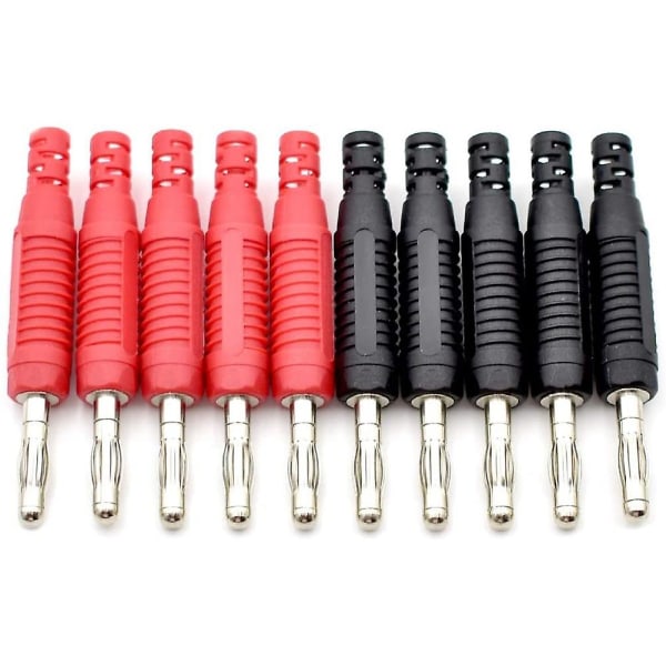 10pcs 4mm Banana Plugs Solder Diy Banana Plug Male Connectors Adapters For Multimeter Test Leads Pr