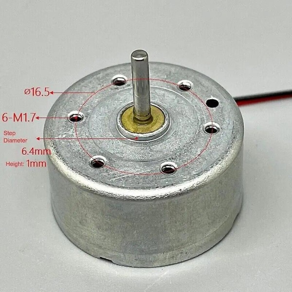 Rf-300ca Rc-300 Mini 24mm Rund Elektrisk Motor Dc 3v 5v 6v 10300rpm Mikro Solcelle Motor 10mm Lang Aksel Diy Leke Vifte Hobby