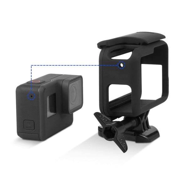 Kupton Frame for GoPro Hero (2018) / 6/5 Housing Border Protective Shell Case Accessories for Go Pro Hero6 Hero5 Black with Quick Pull Movable Socke