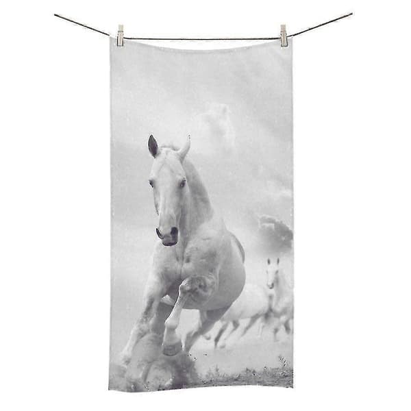 Heste badehåndklæde håndklæde brusehåndklæde vaskeklud 75x140 cm A--36624