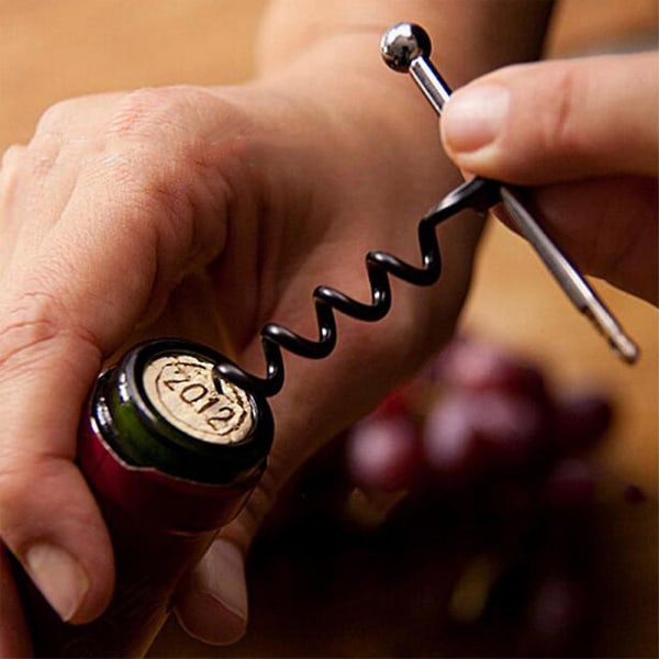 Miniviininavaaja Monitoiminen ruostumattomasta teräksestä valmistettu avaaja sormuksella avaimenperällä Punaviininavaaja Picnicblack8kpl
