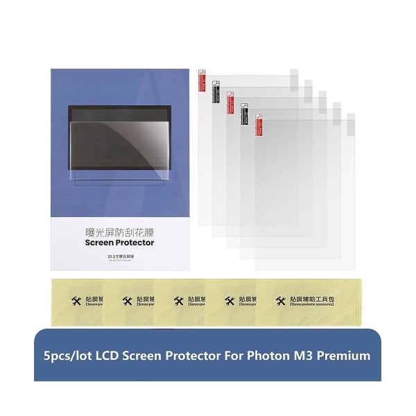 5 kpl/erä 10,1 tuuman LCD-näytönsuojasarja 3D-tulostimen set Photon M3 Premiumille