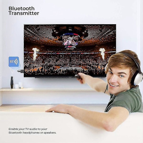 Mini USB Bluetooth-kompatibel 5.0 3.5mm Aux Audio Mottaker Sender Adapter For PC TV