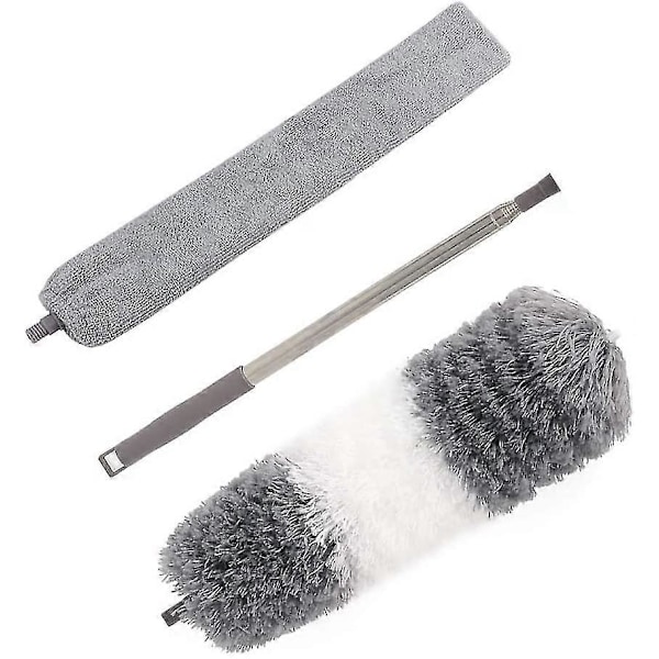 Dammtorkare för hushållet, Utdragbar 2,5 meter, Superfin Fiber, Robust och Hållbar