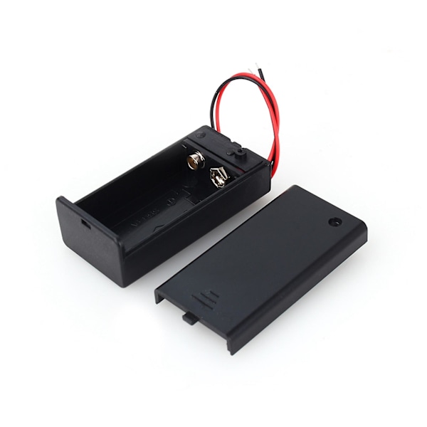 Hållbar 9V Batterihållare med ON/OFF Strömbrytare och Lock