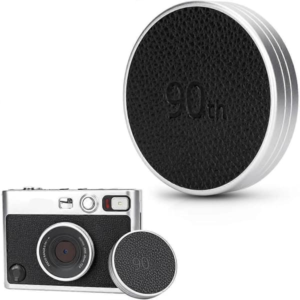 Retro Læder Objektivdæksel til Fujifilm Instax Mini EVO Kamera Objektivbeskyttelse Anti-Ridser Aluminium Mini E