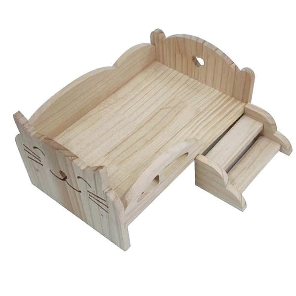 Leksäng i trä för dockor Universal Träsäng Trädocka DIY Mini Leksäng för Dockor Barn D
