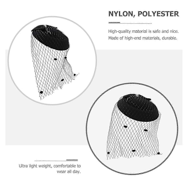 1 Set Retro Cocktail Party Mesh Hatt Handske Kit Kvinnor Elegant Party Kostym