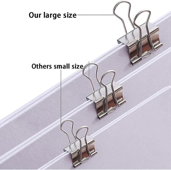 20 stk. Klyper - Permklyper for papir, foldback-permklyper 32 mm z