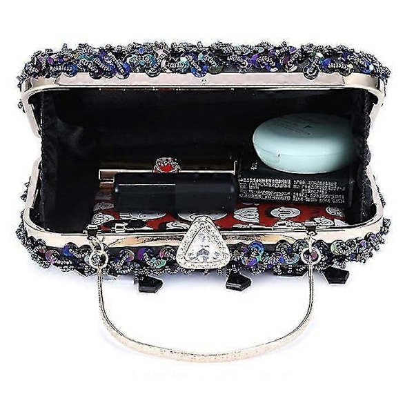 Kvällsväska Dam Diamant Clutch Väska Kedja Glänsande Strass Handväska Axelväska För Bröllopsfest