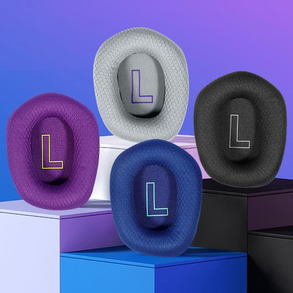 Højelastisk Åndbar Mesh Ørepude Ørekapsler Headset Udskiftning Ørevarmere til Logitech G733 Hovedtelefon