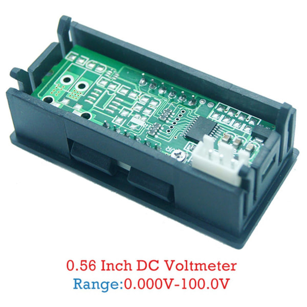 2x 0,56 tommer Mini Digital LED Display 4 Bit 0-100v Voltmeter Panel Volt Volt Meter Tester