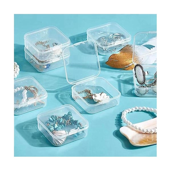 2 Pack Bead Organizers Box Genomskinlig Mini Plastic Pärlförvaringsbehållare Transparent förvaringsbox med
