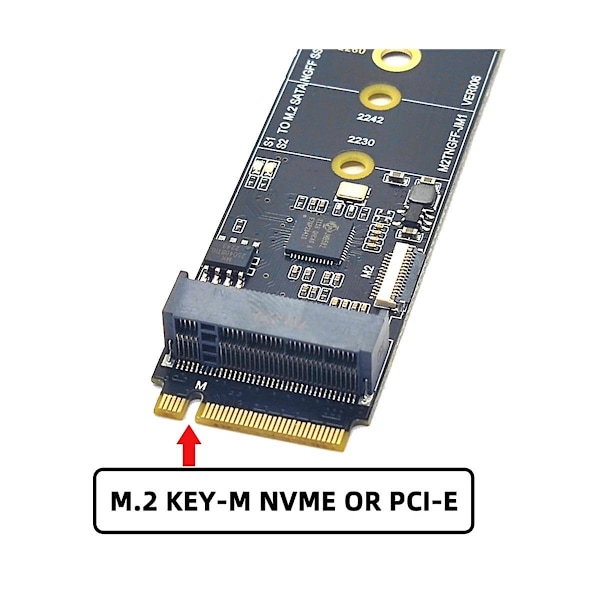 M2 Key-m Nvme Pci-e Til Sata3.0 Udvidelseskort Til Overførselskort Gratis Drev Jmb582