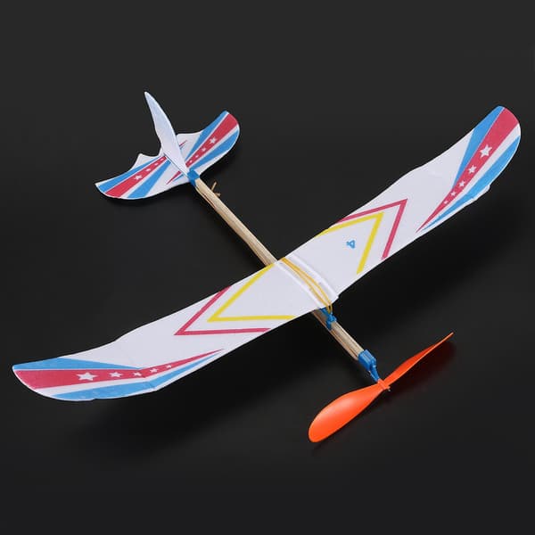 5x Elastiska Gummibandsdrivna DIY Skumflygplansmodell Kit Flygplan Pedagogisk Leksak
