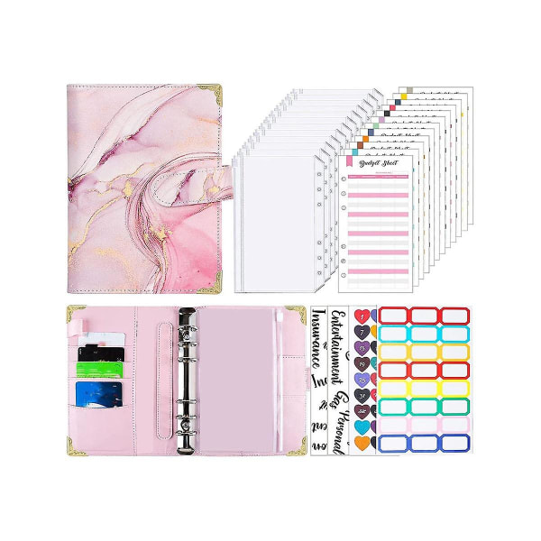 Cash Wallet Envelope System, Budget Binder With Zipper Envelopes, For Cash Budgeting Card Storage F