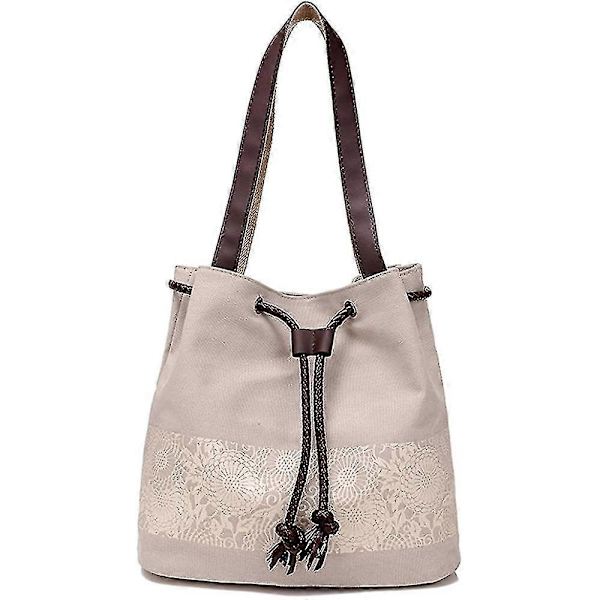 Tryckt Canvas Axelväska Retro Casual Handväskor Messenger Väskor